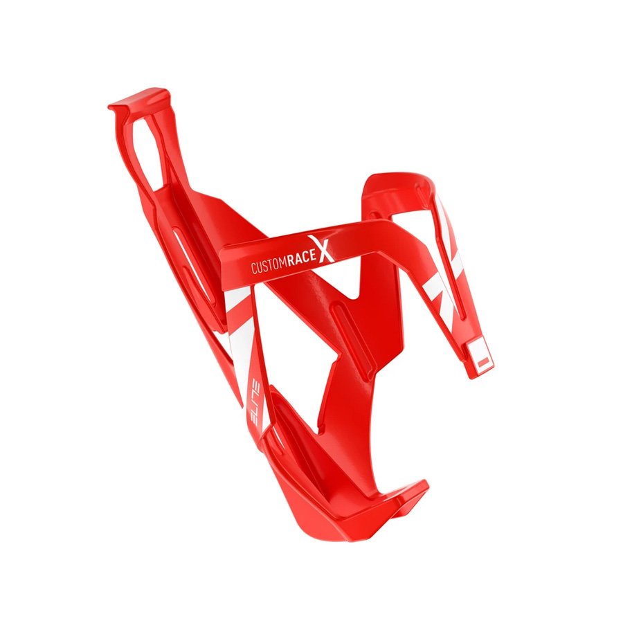 ELITE košík CUSTOM RACE X, lesk, červená/bílá