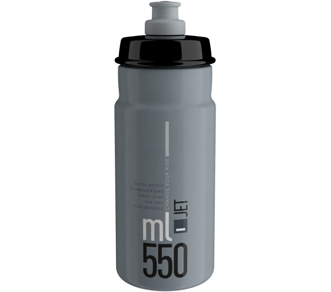 ELITE láhev JET 23' šedá/černé logo 550 ml