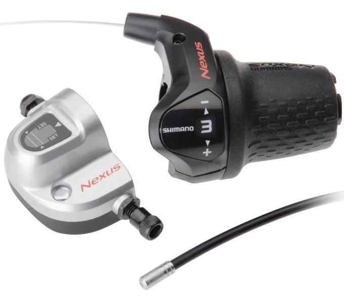 SHIMANO řad páčka NEXUS SL-3S42 pravá 3 rychl revoshift lanko 2000 mm + BC06