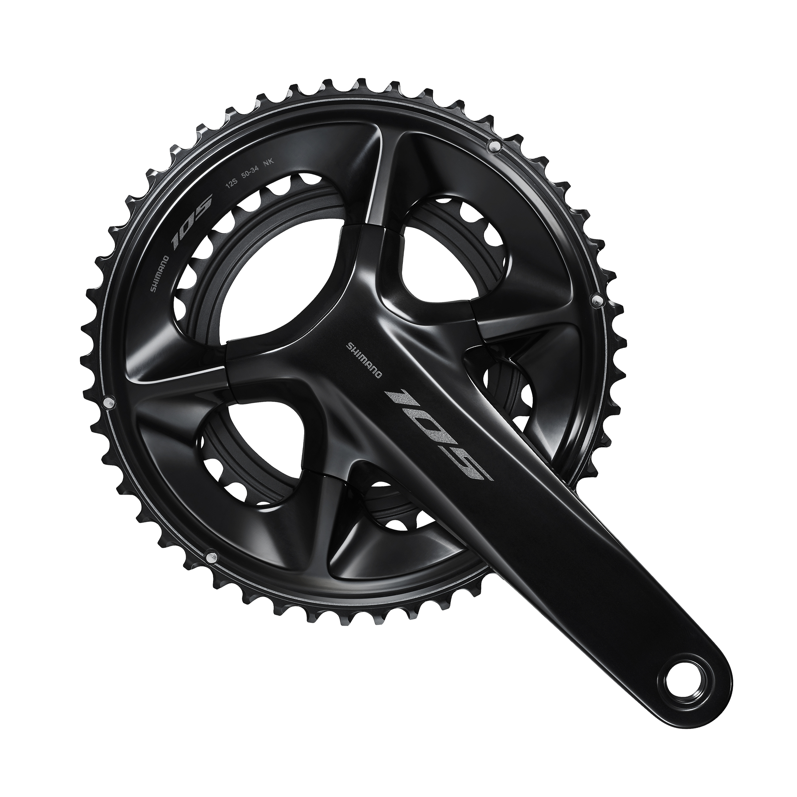 SHIMANO kliky 105 FC-R7100 integr.klika 2x12 175 mm 50x34z černá bez BB misek bal