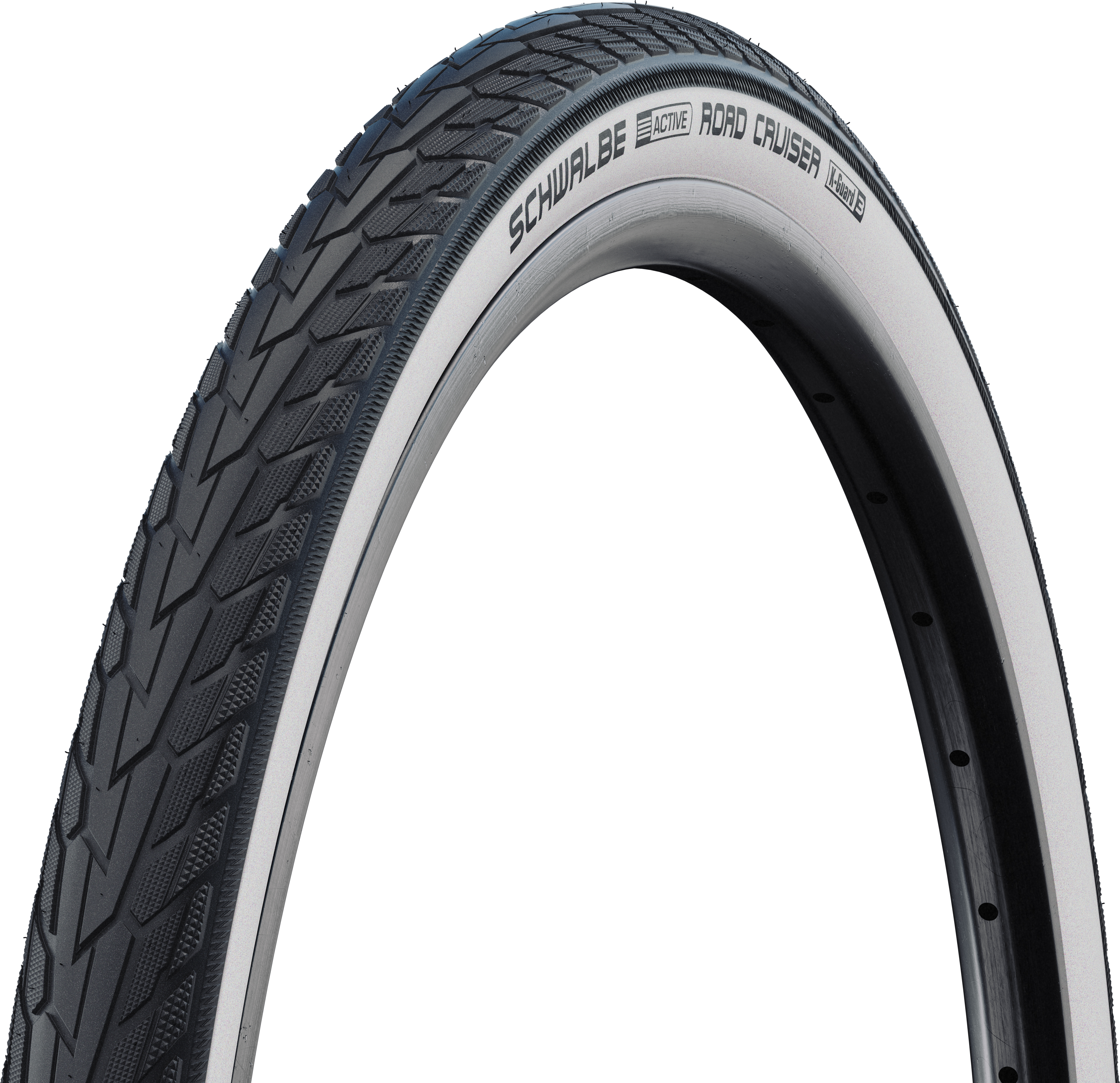 SCHWALBE plášť ROAD CRUISER, 47-559, 26 x 1.75, K-Guard, Green, 720 g, černá/bílá