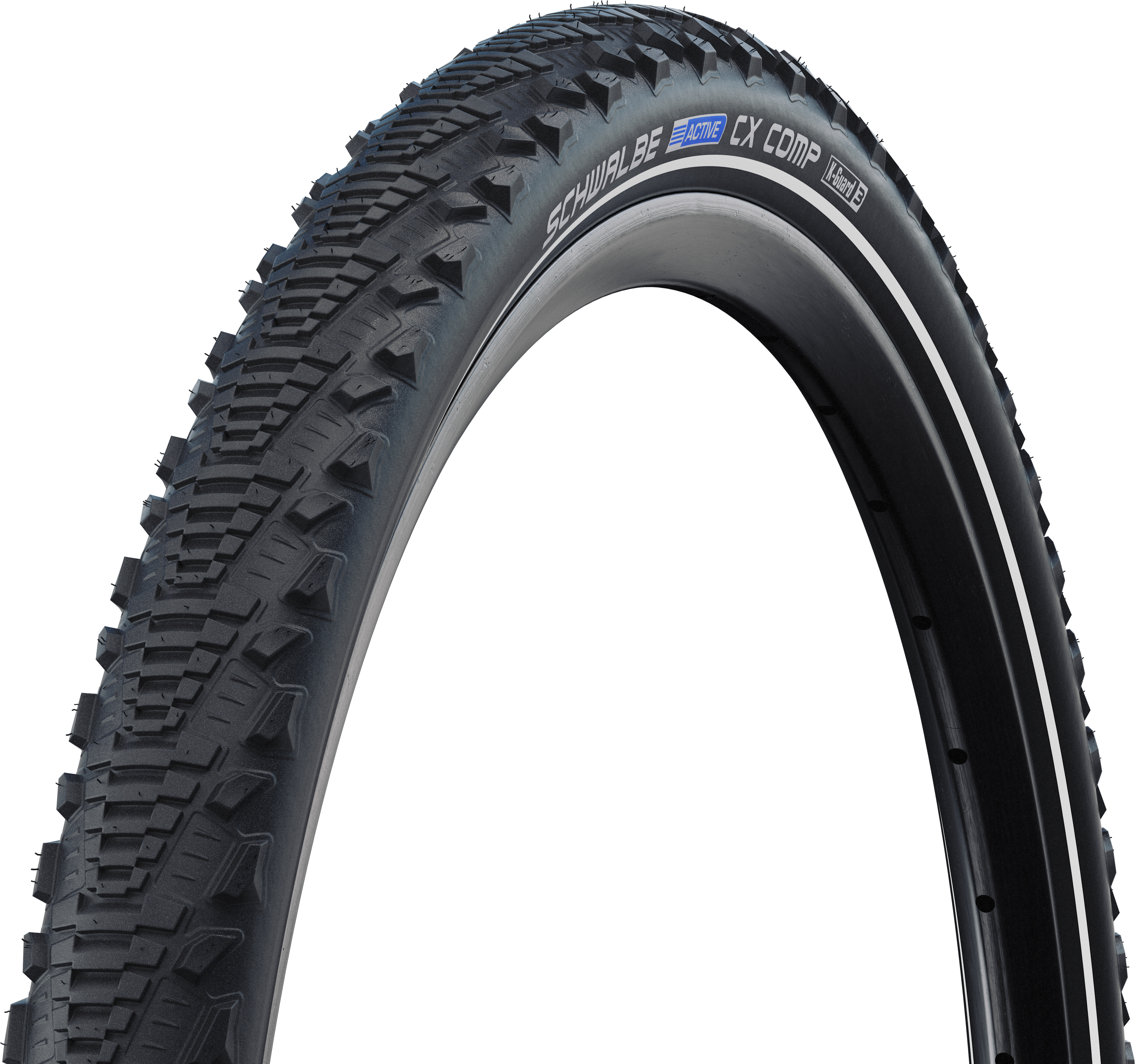 SCHWALBE plášť CX COMP, 35-622, 28 x 1.35, K-Guard , SBC, 480 g, černá-reflexní
