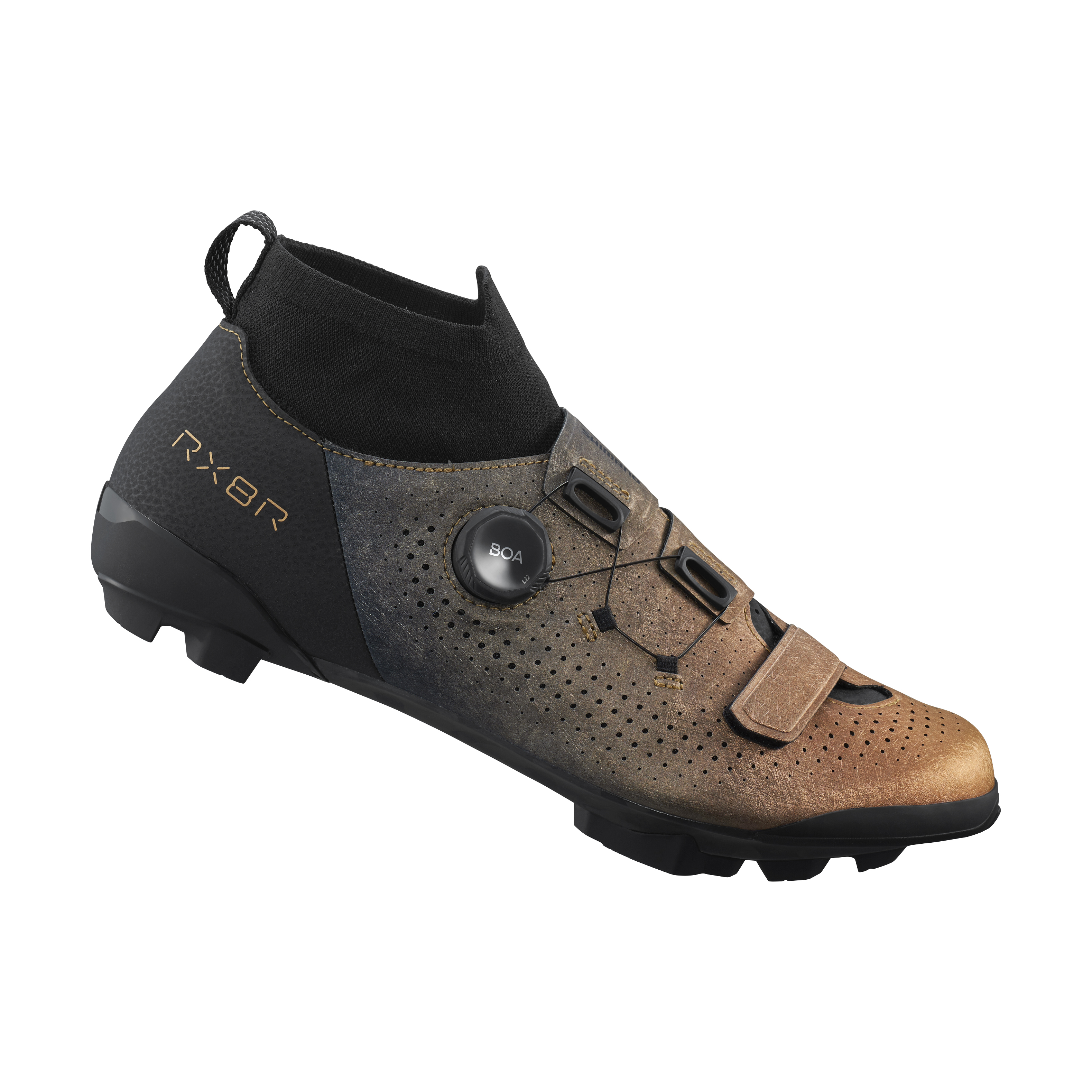 SHIMANO gravel obuv SH-RX801R, pánská, metalická oranžová, 44